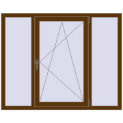 REHAU Euro 60 1500x1200 мм WALNUT з двох сторін
