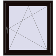 Вікна 900x1000 мм REHAU SYNEGO MD BLACK_BROWN з двох сторін