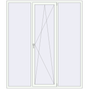 REHAU SYNEGO MD 2000x2300 мм Білий (RAL 9016) з двох сторін