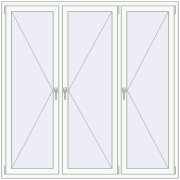 Вікна 1800x1800 мм REHAU Euro 60 Білий (RAL 9016) з двох сторін