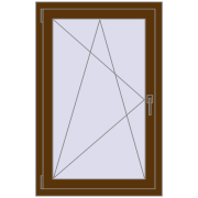 REHAU SYNEGO MD 800x1180 мм WALNUT з двох сторін