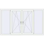 REHAU Euro 60 2100x1270 мм Білий (RAL 9016) з двох сторін REHAU Euro 60 2100x1270 мм Білий (RAL 9016) з двох сторін