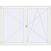 REHAU SYNEGO MD 2140x1610 мм Білий (RAL 9016) з двох сторін