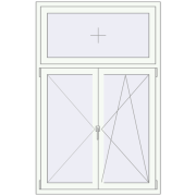REHAU Brillant-Design 1100x1700 мм Білий (RAL 9016) з двох сторін