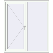 REHAU Euro 60 1300x1500 мм Білий (RAL 9016) з двох сторін