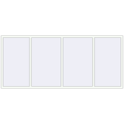 REHAU Brillant-Design 3100x1340 мм Білий (RAL 9016) з двох сторін