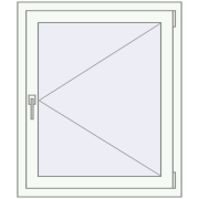 REHAU Euro 60 760x1000 мм Білий (RAL 9016) з двох сторін