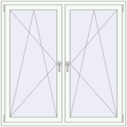 REHAU Euro 70 1450x1450 мм Білий (RAL 9016) з двох сторін
