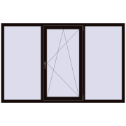 REHAU Euro 70 2100x1350 мм BLACK_BROWN з двох сторін