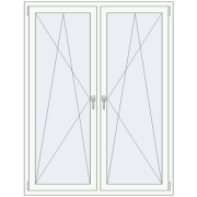 REHAU SYNEGO MD 1350x1750 мм Білий (RAL 9016) з двох сторін