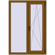 REHAU Euro 60 1005x1450 мм GOLDEN OAK з двох сторін REHAU Euro 60 1005x1450 мм GOLDEN OAK з двох сторін