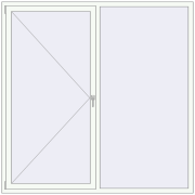 Вікна 2000x2000 мм REHAU Euro 70 ANTHRACITE_GREY_STRUKTURAL ззовні