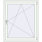 REHAU Euro 60 860x1100 мм Білий (RAL 9016) з двох сторін