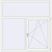 REHAU Brillant-Design 1650x1680 мм Білий (RAL 9016) з двох сторін