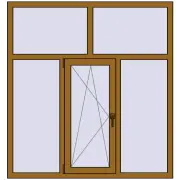 REHAU Brillant-Design 1500x1600 мм LIGHT_OAK з двох сторін