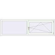 REHAU Euro 60 2000x600 мм Білий (RAL 9016) з двох сторін REHAU Euro 60 2000x600 мм Білий (RAL 9016) з двох сторін