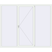 REHAU SYNEGO MD 2500x2100 мм Білий (RAL 9016) з двох сторін