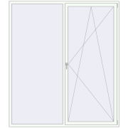REHAU Euro 70 2100x2400 мм Білий (RAL 9016) з двох сторін