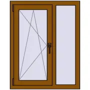 REHAU Euro 60 800x1010 мм GOLDEN OAK з двох сторін