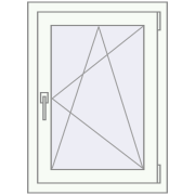 REHAU Euro 60 600x800 мм Білий (RAL 9016) з двох сторін