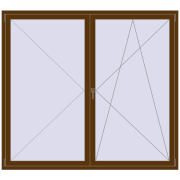 REHAU Euro 60 2000x1800 мм WALNUT з двох сторін