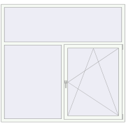 REHAU Brillant-Design 2000x1900 мм Білий (RAL 9016) з двох сторін