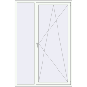 REHAU SYNEGO MD 1400x2100 мм Білий (RAL 9016) з двох сторін