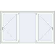 REHAU Euro 60 2000x1200 мм Білий (RAL 9016) з двох сторін