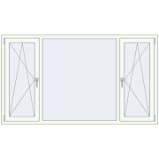 REHAU Euro 60 2000x1150 мм Білий (RAL 9016) з двох сторін