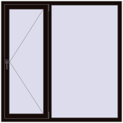 REHAU Euro 60 1500x1500 мм BLACK_BROWN з двох сторін REHAU Euro 60 1500x1500 мм BLACK_BROWN з двох сторін