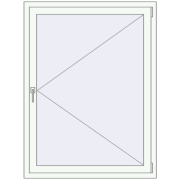 REHAU Euro 70 1097x1350 мм Білий (RAL 9016) з двох сторін
