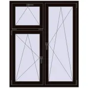 REHAU Euro 60 1200x1500 мм BLACK_BROWN з двох сторін REHAU Euro 60 1200x1500 мм BLACK_BROWN з двох сторін