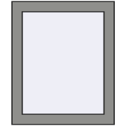 Altest Pony 375 500x600 мм RAL 9007 Grey aluminium з двох сторін