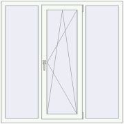REHAU Euro 70 1400x1400 мм Білий (RAL 9016) з двох сторін