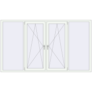 REHAU Euro 70 2500x1440 мм Білий (RAL 9016) з двох сторін REHAU Euro 70 2500x1440 мм Білий (RAL 9016) з двох сторін