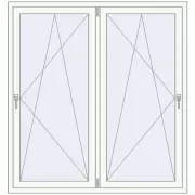 REHAU Euro 70 1500x1600 мм Білий (RAL 9016) з двох сторін