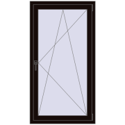 REHAU Euro 60 800x1500 мм BLACK_BROWN з двох сторін REHAU Euro 60 800x1500 мм BLACK_BROWN з двох сторін