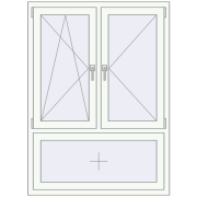 REHAU Euro 70 1100x1500 мм Білий (RAL 9016) з двох сторін REHAU Euro 70 1100x1500 мм Білий (RAL 9016) з двох сторін