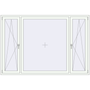 REHAU Euro 60 2250x1520 мм Білий (RAL 9016) з двох сторін