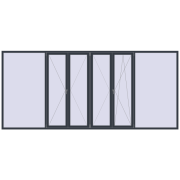 REHAU Euro 70 4500x2000 мм ANTHRACITE_GREY_STRUKTURAL з двох сторін