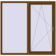 REHAU Euro 70 1600x1560 мм WALNUT з двох сторін REHAU Euro 70 1600x1560 мм WALNUT з двох сторін