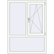 Вікна 1000x1370 мм REHAU Euro 70 Білий (RAL 9016) з двох сторін