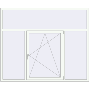 REHAU Euro 60 2100x1750 мм Білий (RAL 9016) з двох сторін REHAU Euro 60 2100x1750 мм Білий (RAL 9016) з двох сторін