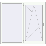 Вікна 1500x1400 мм REHAU Euro 60 Білий (RAL 9016) з двох сторін