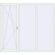 REHAU Euro 60 2290x2060 мм Білий (RAL 9016) з двох сторін