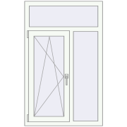 REHAU Euro 60 840x1340 мм Білий (RAL 9016) з двох сторін
