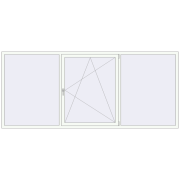 REHAU Euro 60 3170x1370 мм Білий (RAL 9016) з двох сторін REHAU Euro 60 3170x1370 мм Білий (RAL 9016) з двох сторін