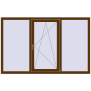 REHAU Euro 60 1900x1200 мм WALNUT з двох сторін