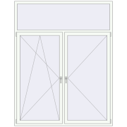 REHAU Euro 60 1810x2300 мм Білий (RAL 9016) з двох сторін
