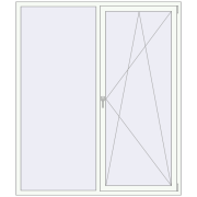 REHAU Euro 60 1750x2050 мм Білий (RAL 9016) з двох сторін